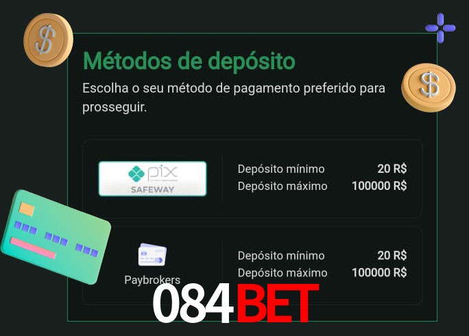 O cassino 084bet oferece uma grande variedade de métodos de pagamento